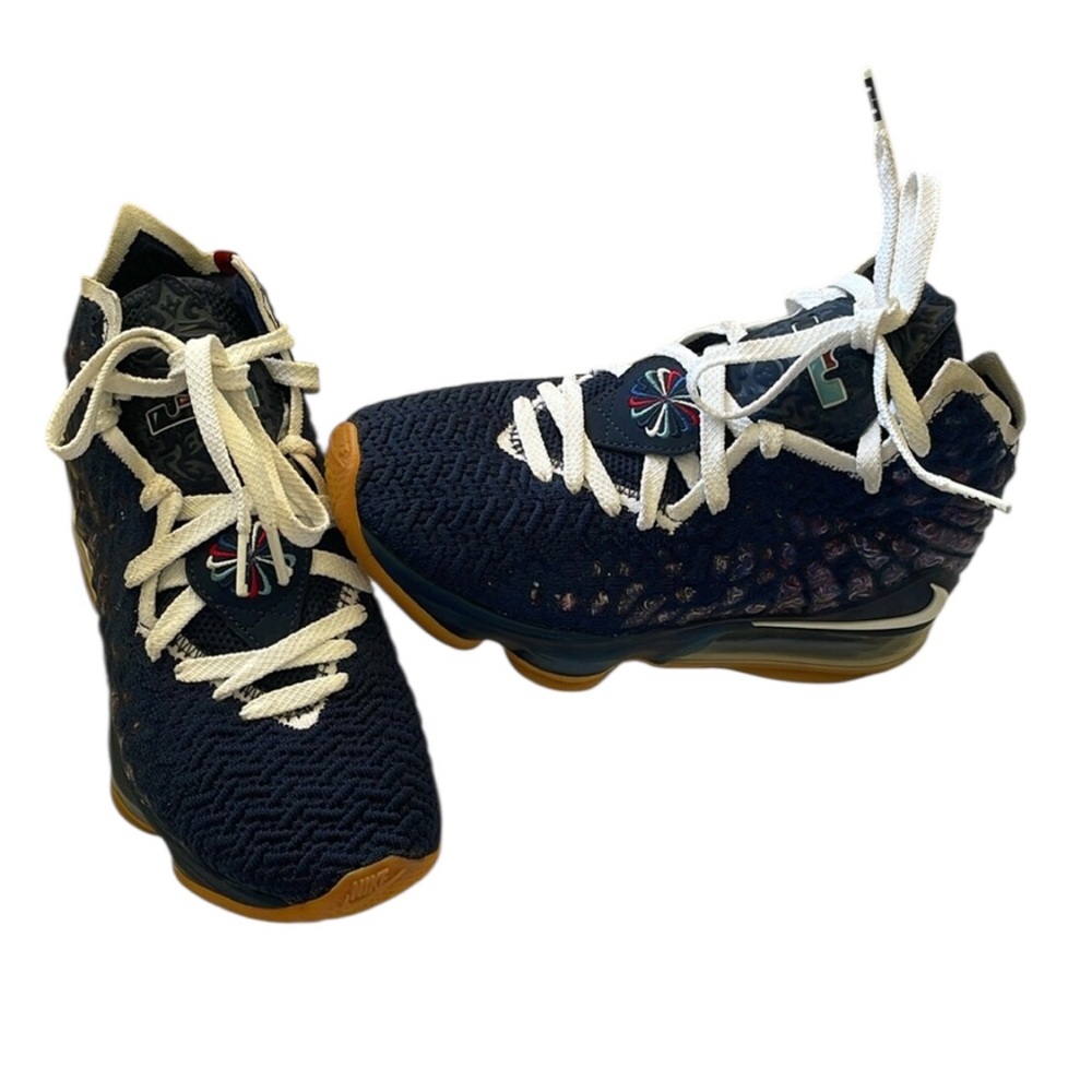 Nike LeBron 17 College Navy Shoes White Game Royal Men's Size 4.5 D5056-400